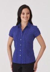 City Collection Womens City Stretch Spot S/S Shirt  | 2173SS 
